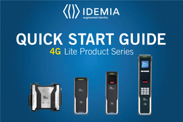 QUICK START GUIDE 4G Lite Product Series Table of Contents
