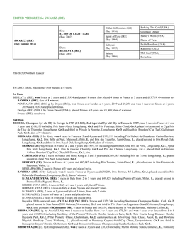 EDITED PEDIGREE for SWAREZ (IRE)