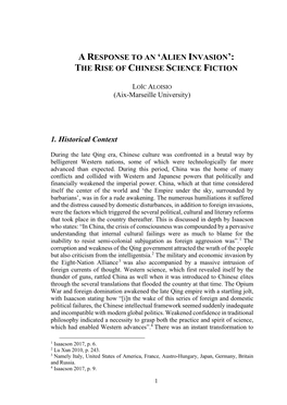 The Rise of Chinese Science Fiction 1