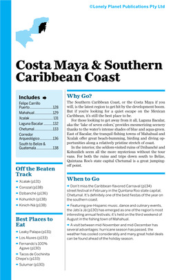 Costa Maya & Southern Caribbean Coast