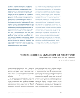 The Rhinoceroses from Neumark-Nord and Their Nutrition