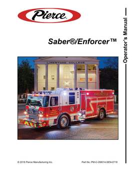 Pierce Saber/Enforcer Operator's Manual