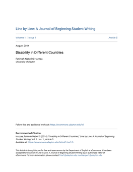 Disability in Different Countries