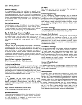 OIL & GAS GLOSSARY Anticline (Geology) Breccia Pipe (Geology