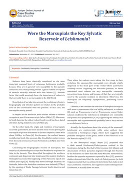 Were the Marsupials the Key Sylvatic Reservoir of Leishmania?