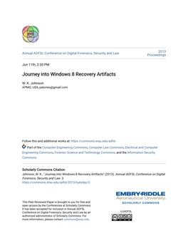 Journey Into Windows 8 Recovery Artifacts