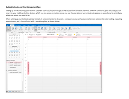 Outlook Calendar and Time Management Tips