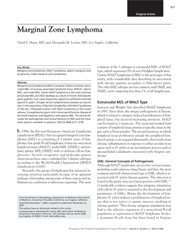 Marginal Zone Lymphoma