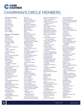 Chairman's Circle Members