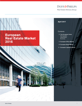 European Real Estate Market 2016