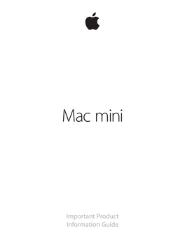 Mac Mini Important Product Information Guide