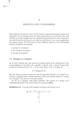 Groups and Categories