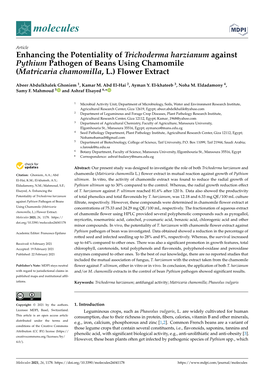 Enhancing the Potentiality of Trichoderma Harzianum Against Pythium Pathogen of Beans Using Chamomile (Matricaria Chamomilla, L.) Flower Extract