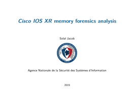 Cisco IOS XR Memory Forensics Analysis