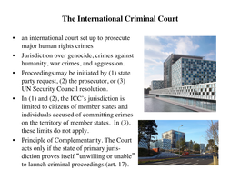 The International Criminal Court