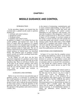 Missile Guidance and Control