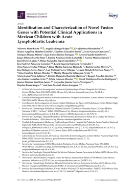 Identification and Characterization of Novel Fusion Genes with Potential