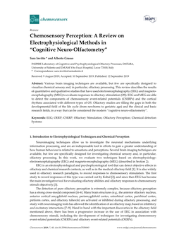 Chemosensory Perception: a Review on Electrophysiological Methods in “Cognitive Neuro-Olfactometry”