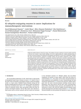 E2 Ubiquitin-Conjugating Enzymes in Cancer Implications for Immunotherapeutic Interventions