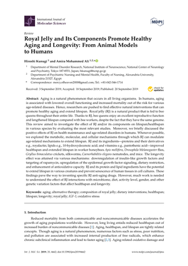 Royal Jelly and Its Components Promote Healthy Aging and Longevity: from Animal Models to Humans