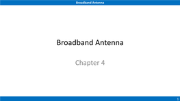 Broadband Antenna 1