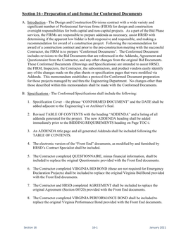 Preparation of and Format for Conformed Documents