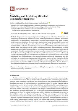 Modeling and Exploiting Microbial Temperature Response