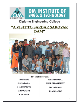 “A Visit to Sardar Sarovar Dam”