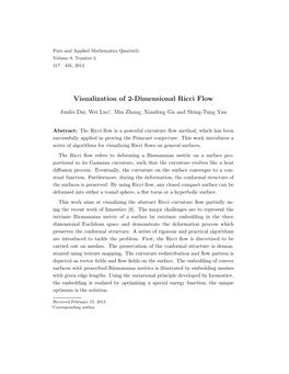 Visualization of 2-Dimensional Ricci Flow