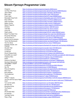 Sitcom Fjernsyn Programmer Liste : Stem Pã¥ Dine