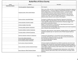 Butterflies of Citrus County and Host Plants