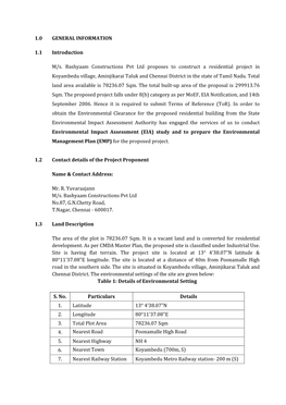 1.0 GENERAL INFORMATION 1.1 Introduction M/S. Bashyaam