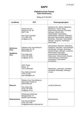 Palliative-Care-Teams Baden-Württemberg