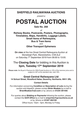 POSTAL AUCTION Sale No