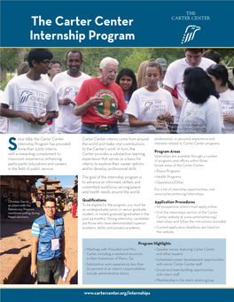 The Carter Center Internship Program