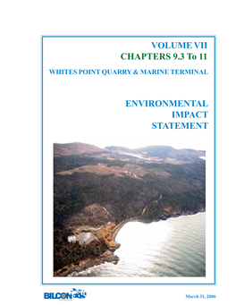 Environmental Impact Statement Volume Vii