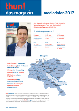 Das Magazin Mediadaten 2017