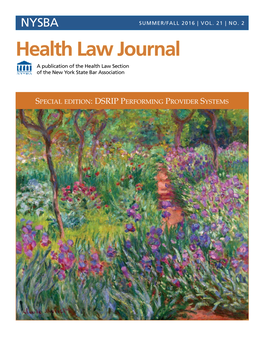 Health Law Journal a Publication of the Health Law Section of the New York State Bar Association