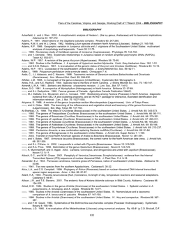 Flora of the Carolinas, Virginia, and Georgia, Working Draft of 17 March 2004 -- BIBLIOGRAPHY