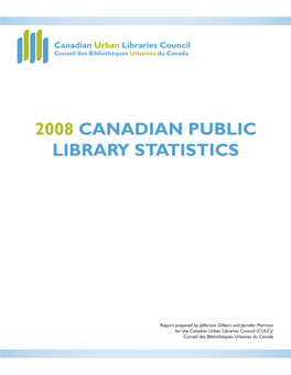 2008 CULC/CBUC Public Library Survey Report