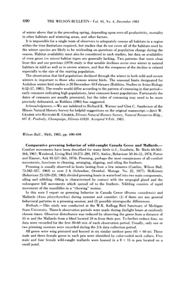 Comparative Preening Behavior of Wild-Caught Canada Geese and Mallards.- Comfort Movements Have Been Described for Many Birds (C.F., Goodwin, Br