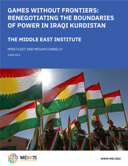 Games Without Frontiers: Renegotiating the Boundaries of Power in Iraqi Kurdistan