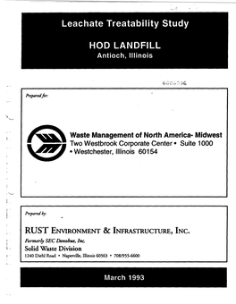 Leachate Treatability Study