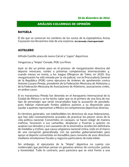 Análisis Columnas De Opinión