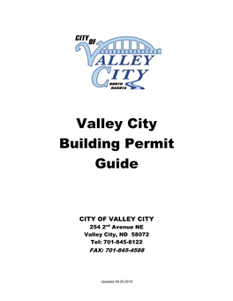 Valley City Building Permit Guide