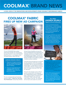 Coolmax® Brand News Newsletter Issue #3