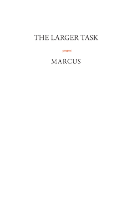 The Larger Task by Jacob Rader Marcus