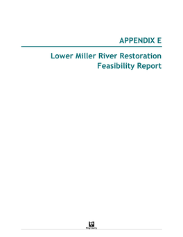 APPENDIX E Lower Miller River Restoration Feasibility Report