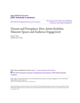 Dissent and Disruption: How Artists Redefine Museum Spaces and Audience Engagement Paige E