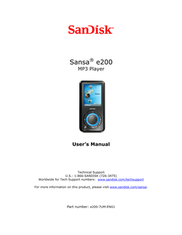 Sansa® E200 MP3 Player